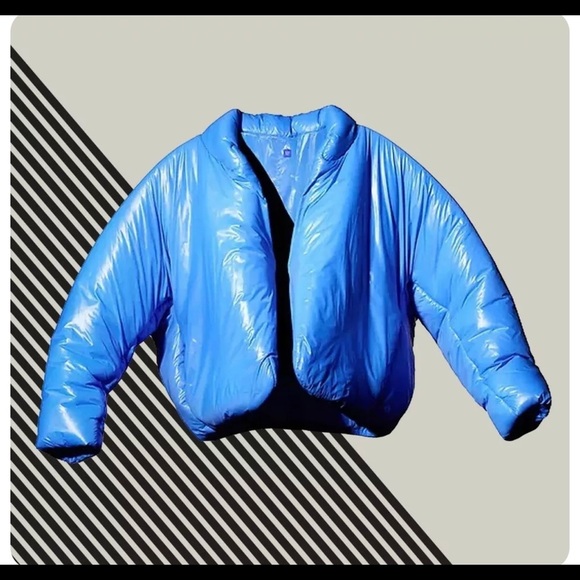 NEW YEEZY X GAP ROUND Cropped Jacket blue Puffer Fall 2021 Kanye West MEDIUM